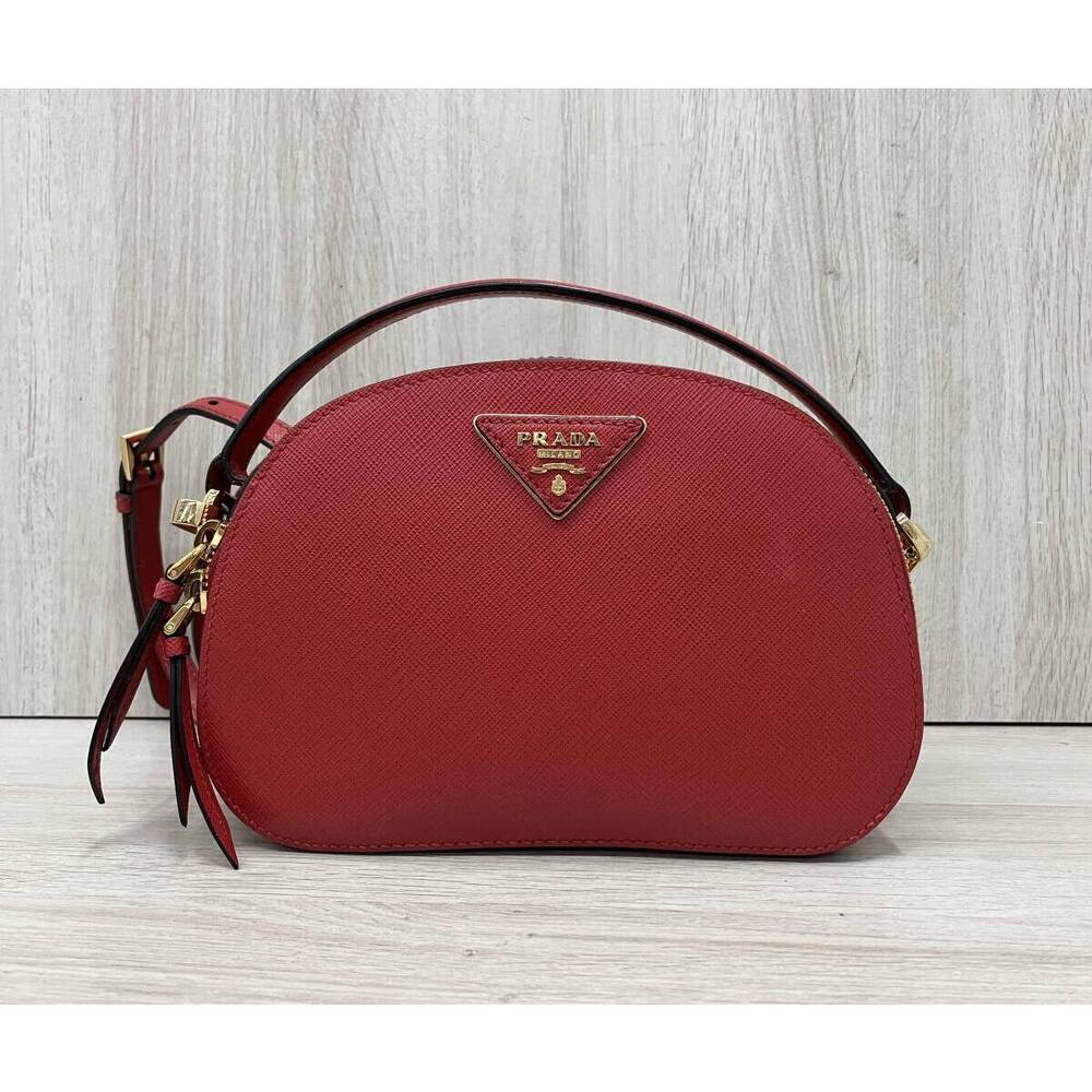 Prada Odette bag red Saffiano leather of